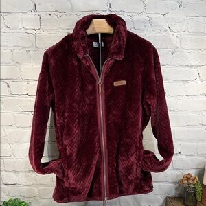Columbia Women's Fire Side II Sherpa Full Zip Fleece Jacket Marionberry color L